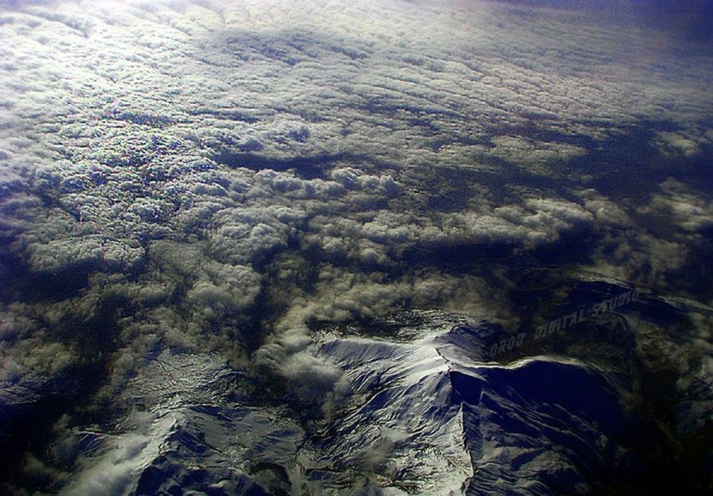 Aviation shot of  BINALOOD CHAIN MOUNTAINS
