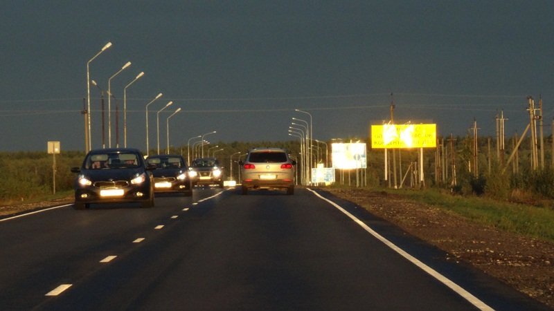 закат за городом