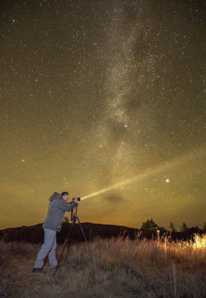 Milky way shooting