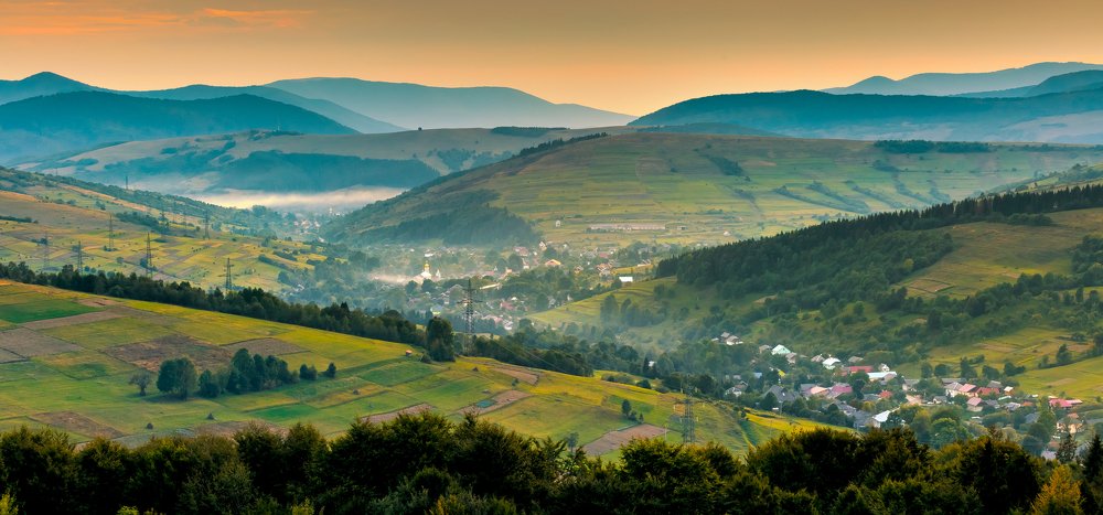 Вечер с Карпатах.