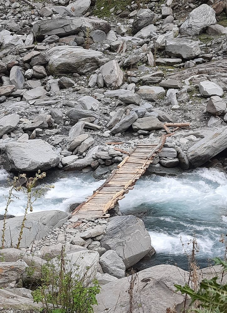 A tattered bridge