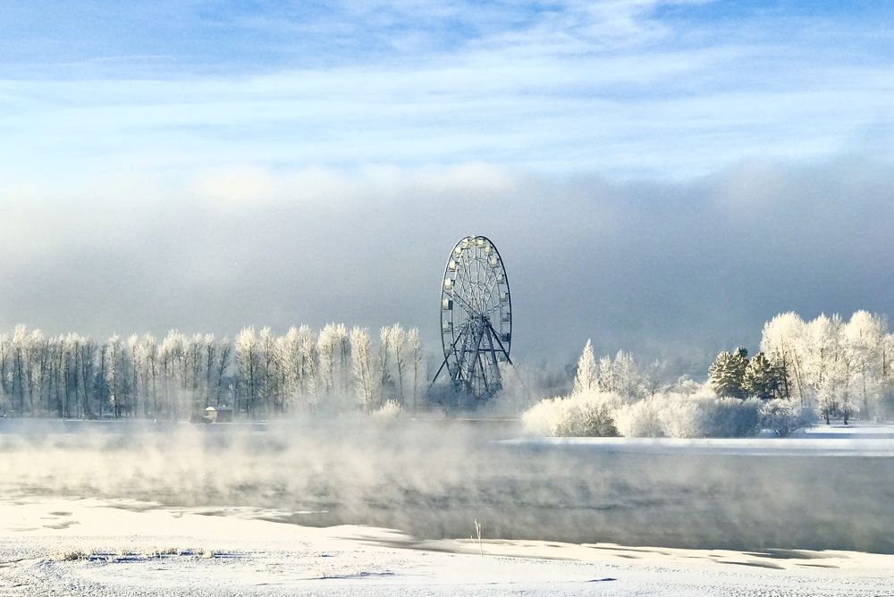 Ангара, остров Юность, декабрь.