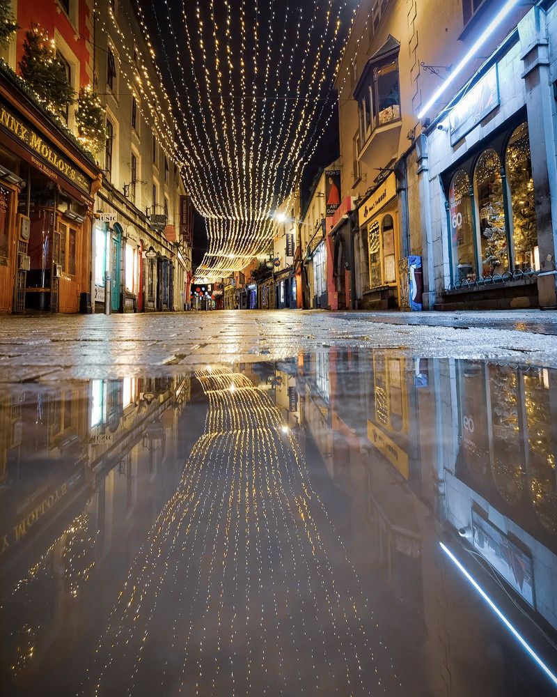 Puddle Reflection, Street Lights