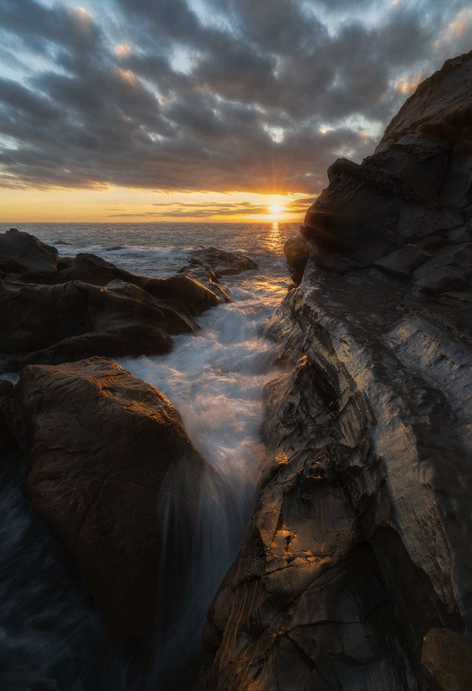 Etruscan coast at sunset