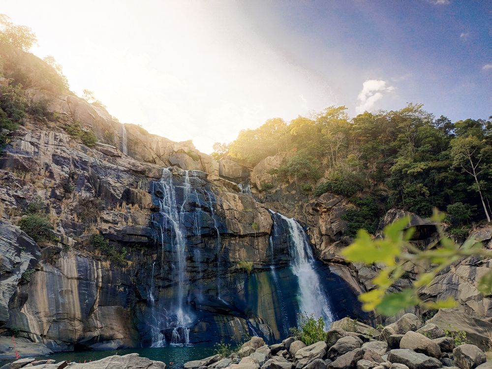 The golden waterfall