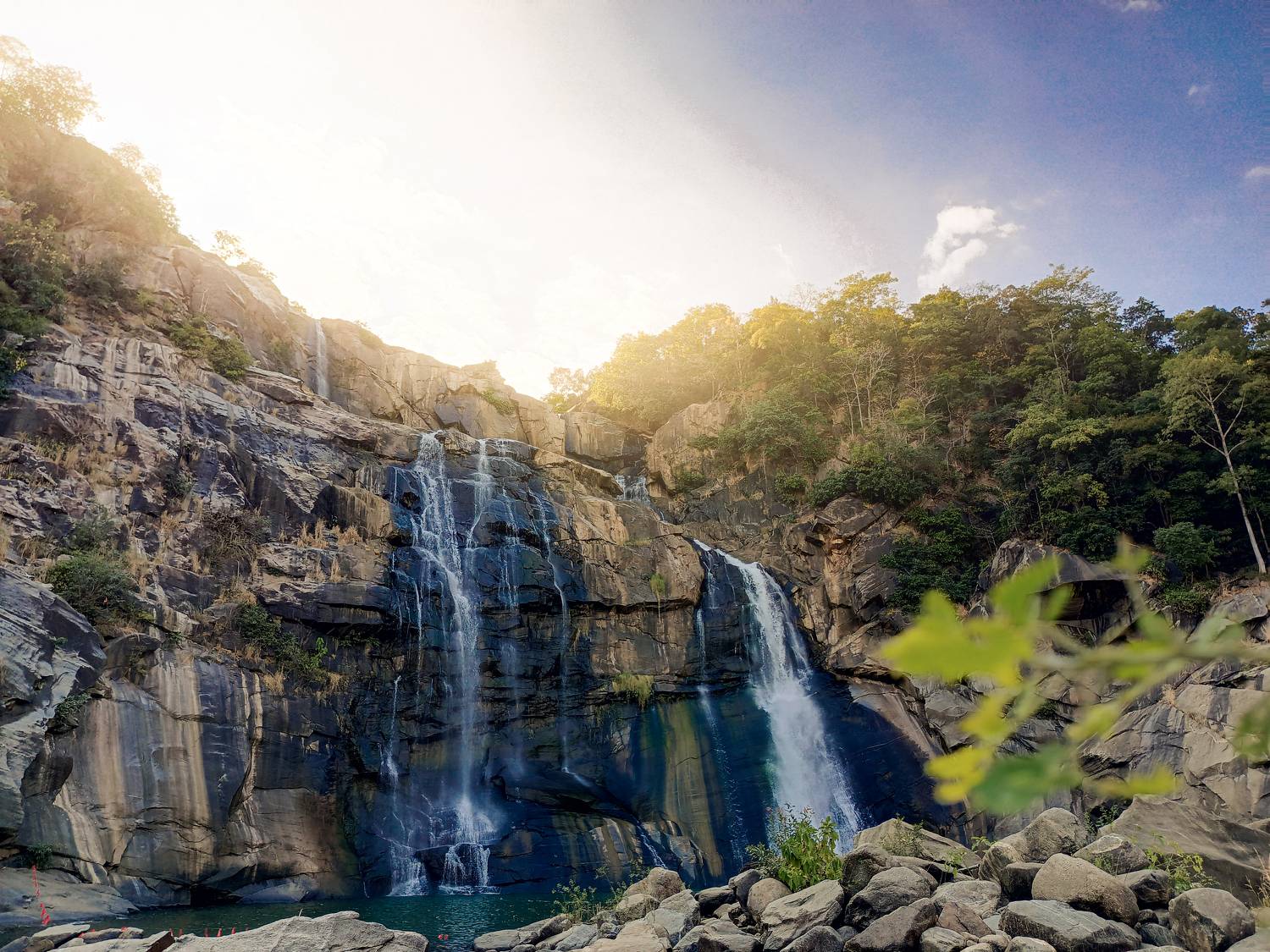 The golden waterfall