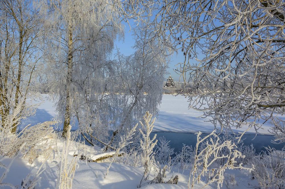 Под белым снегом берега