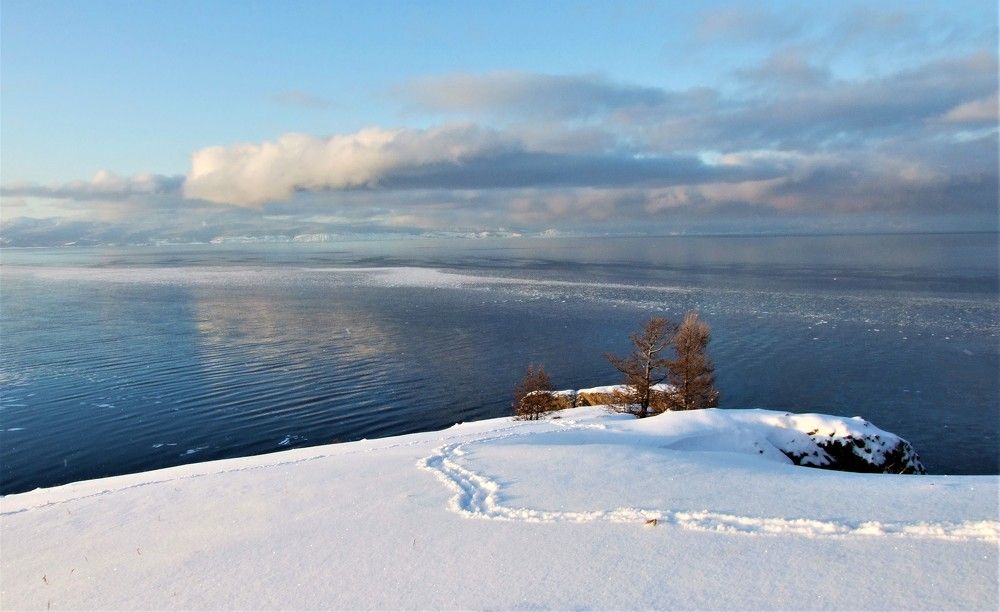Снежный берег.