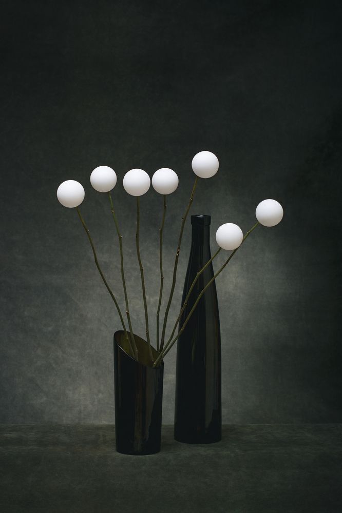 Натюрморт с букетом белых шариков