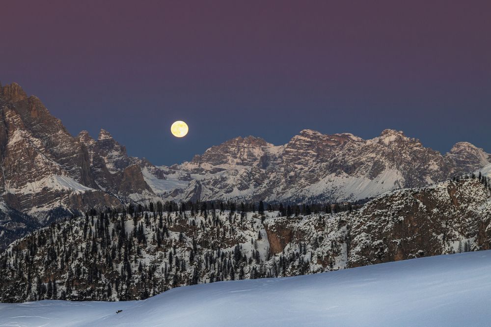 Full Moon in the Dolomites