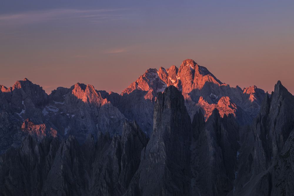 Sunrise in the Dolomites