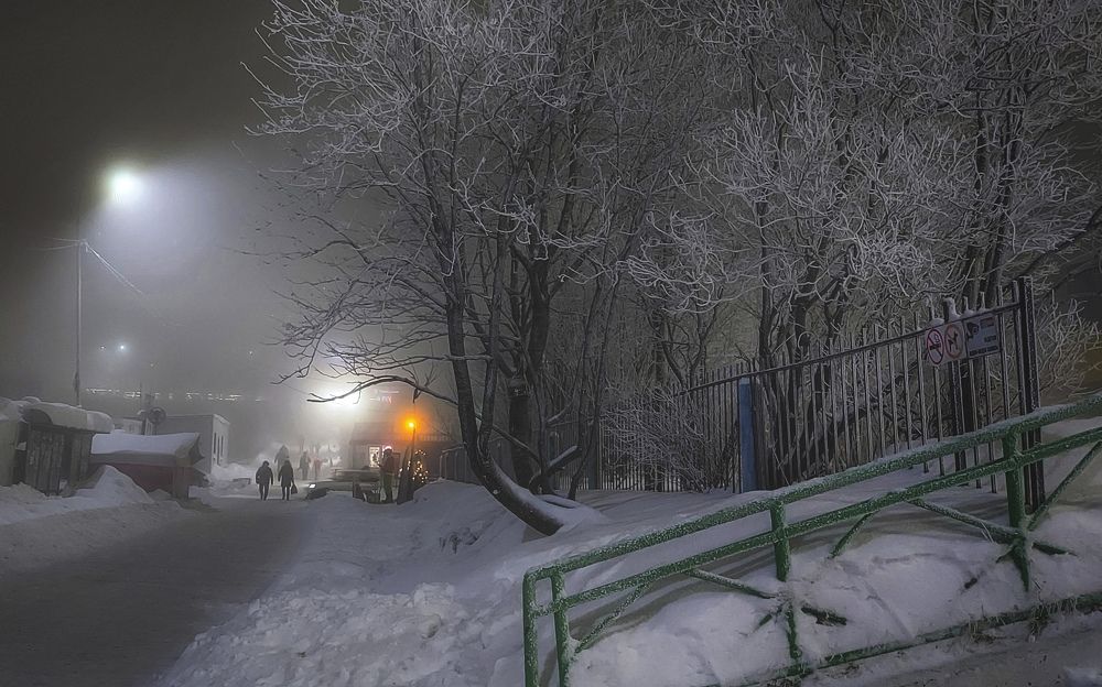 Полярная ночь за Полярным Кругом