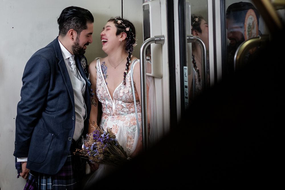 Colorful: Subway Wedding Session