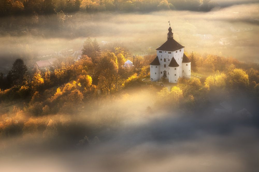 Autumn morning in Banska Stiavnica