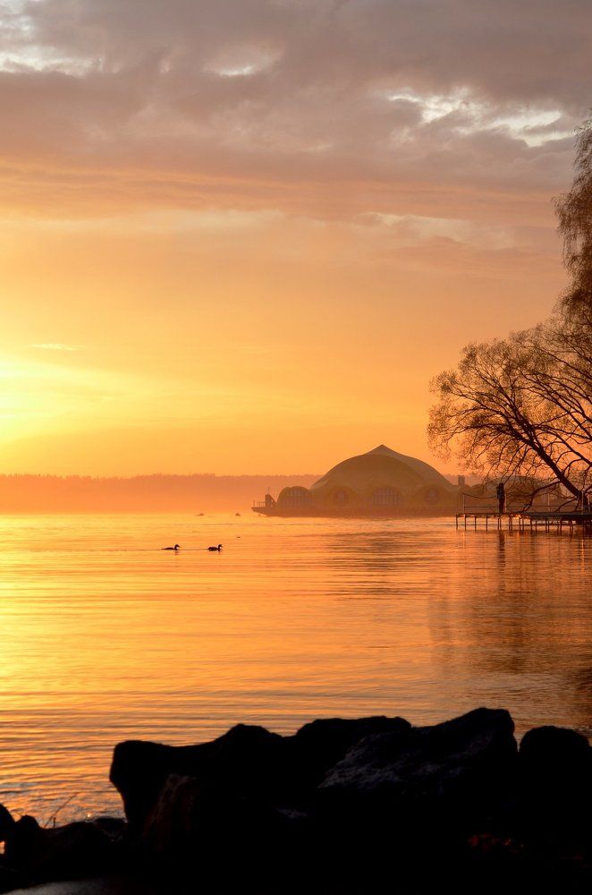 Закат на Пироговском водохранилище