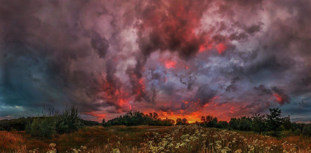 огненный закат