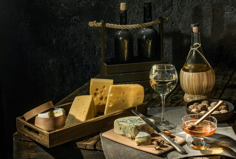 Сыры и вино