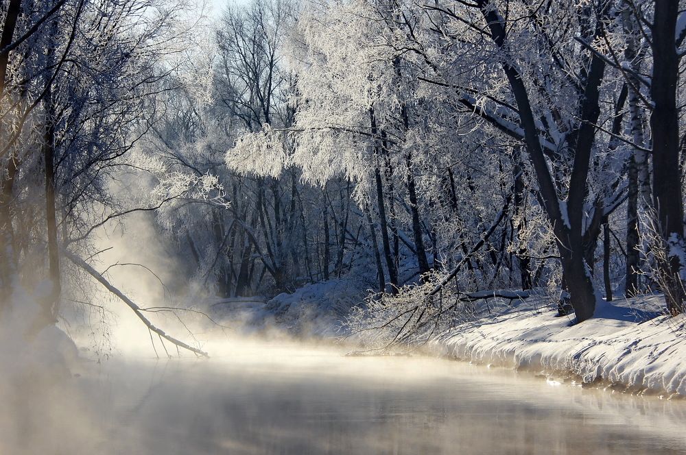 Морозное утро на Яузе