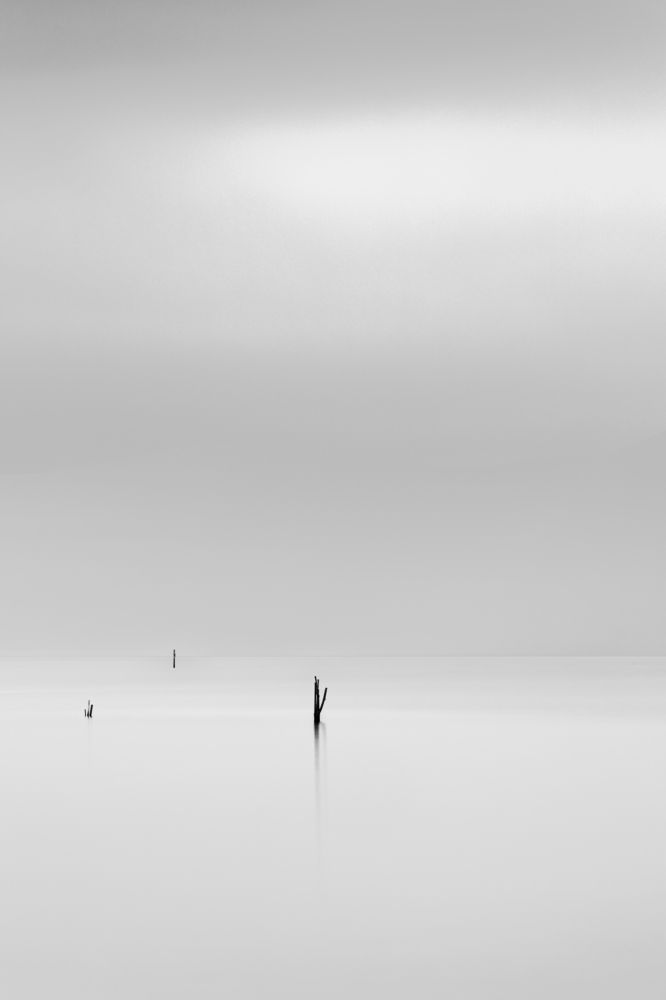 Winter morning on the beach.