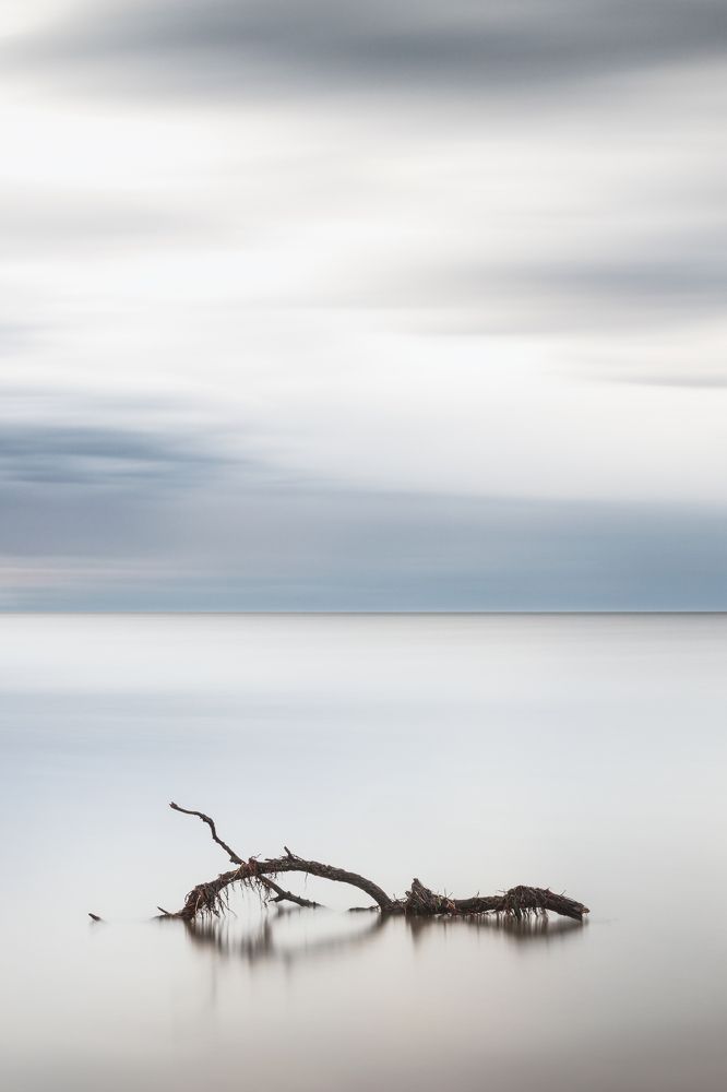 Winter morning on the beach.