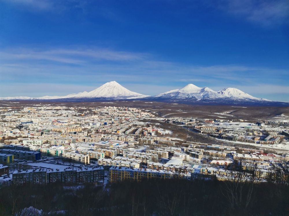 Петропавловск-Камчатский с высоты птичьего полета