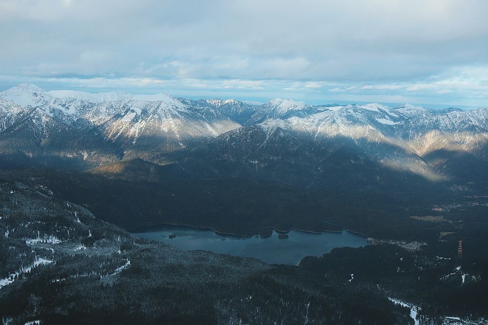 Альпы. Вид. Канатной дороги
