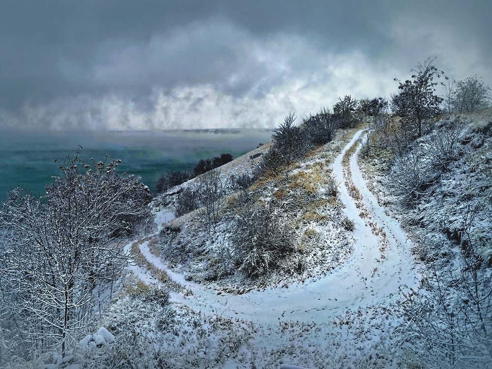 Южная зима. Утро парит.