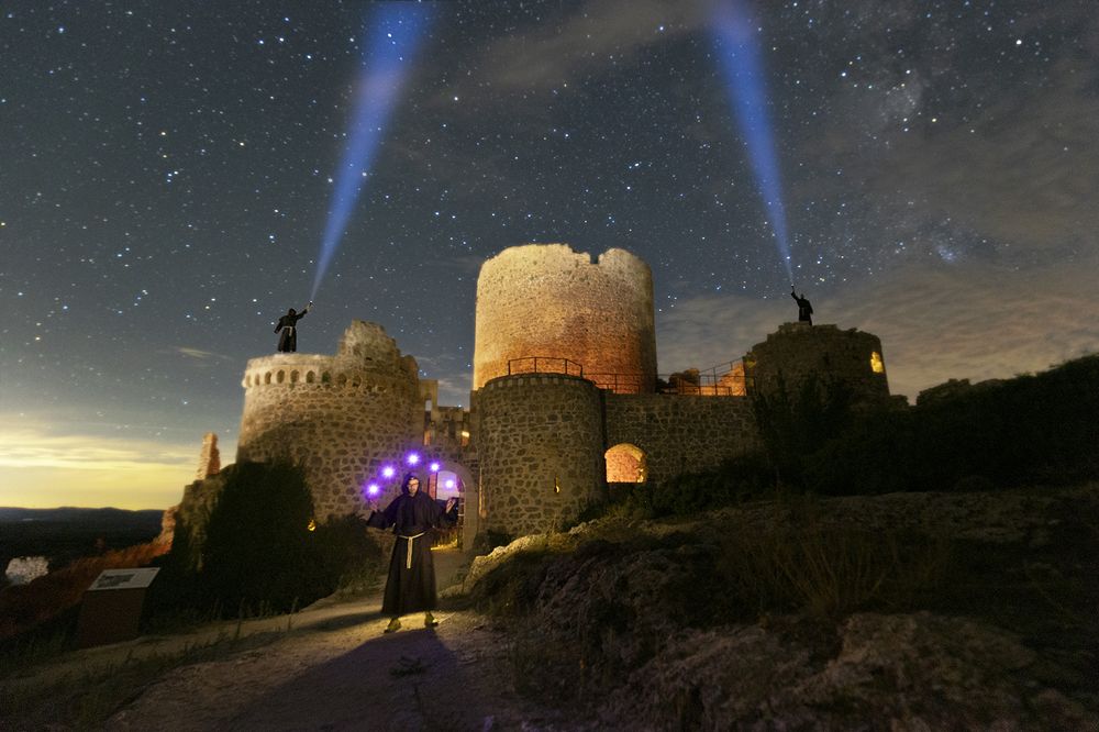 Three Monks on Moya's Castle