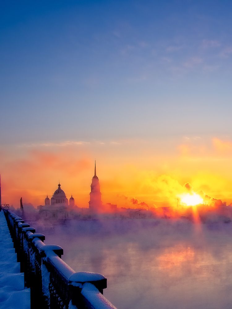 Закат над городом