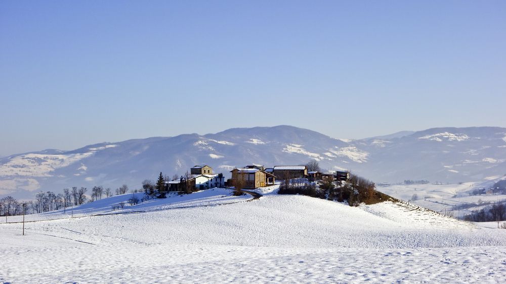 Bobbiano, sui monti Appennini a sud di Piacenza