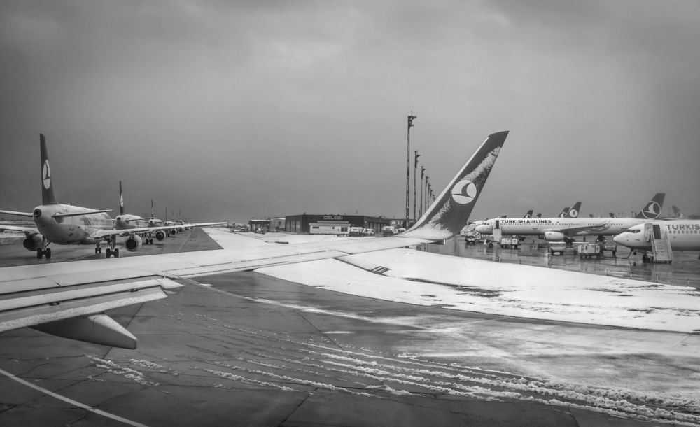 While waiting on the plane I