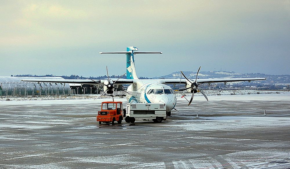 Обледенение в порту Римини