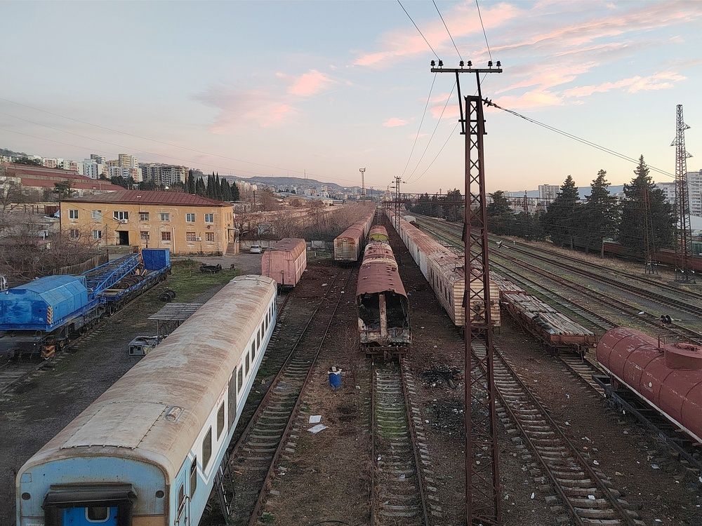 Тбилиси,     вид  с   ж/д  мостa