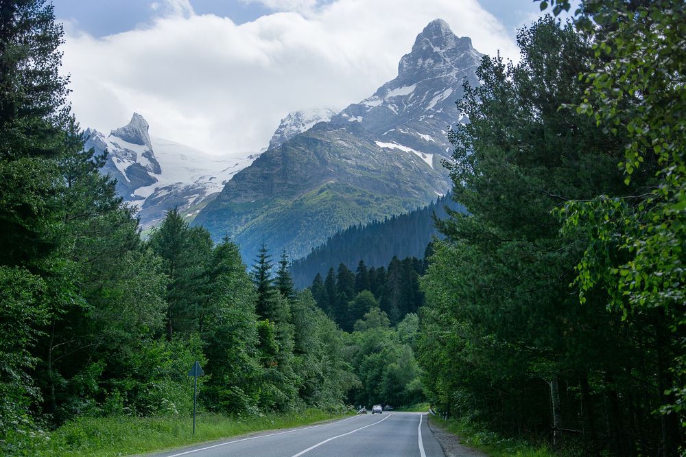 по дороге в Домбай
