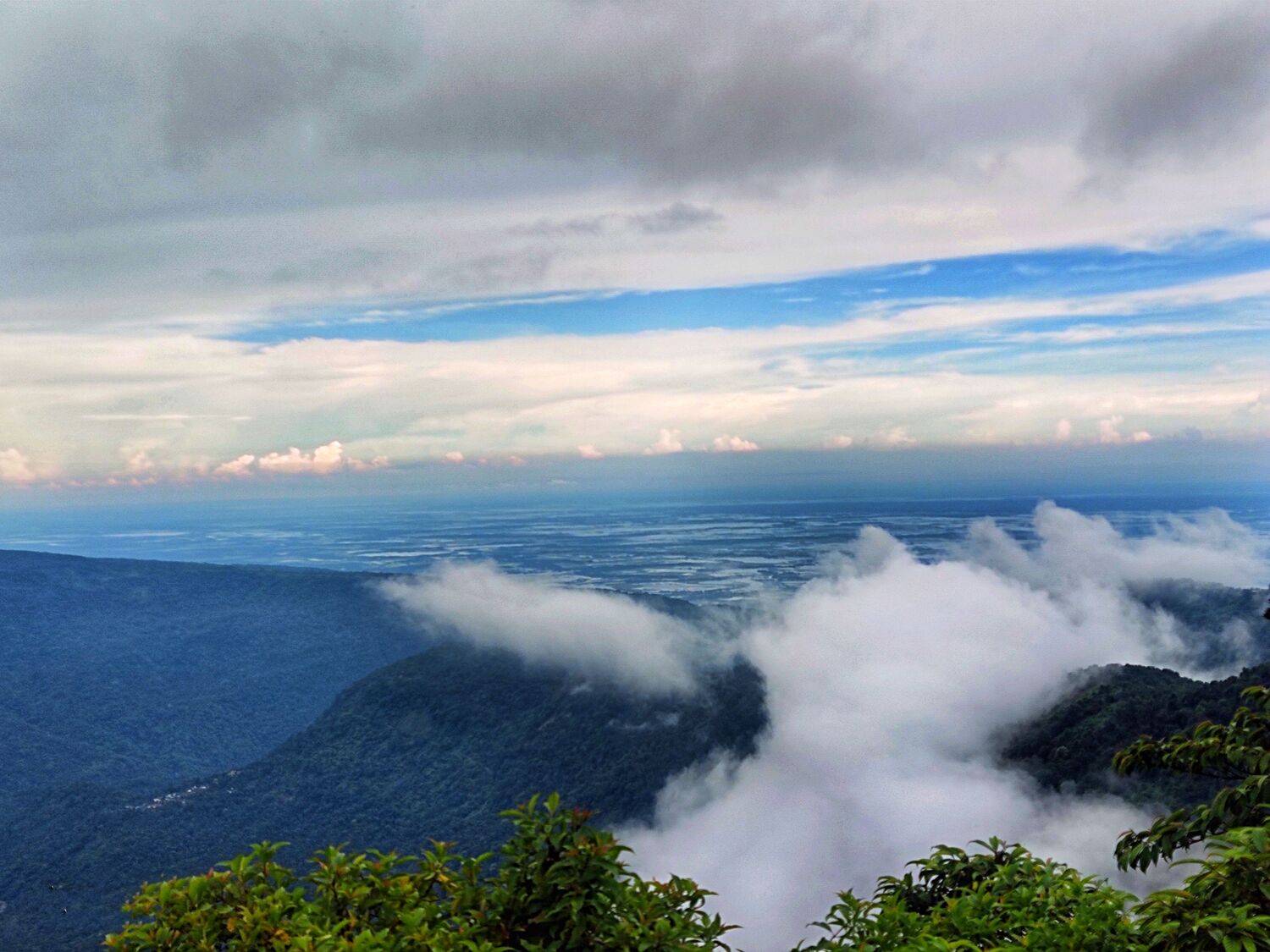 Aerial view of Assam Bangladesh Beautiful Border