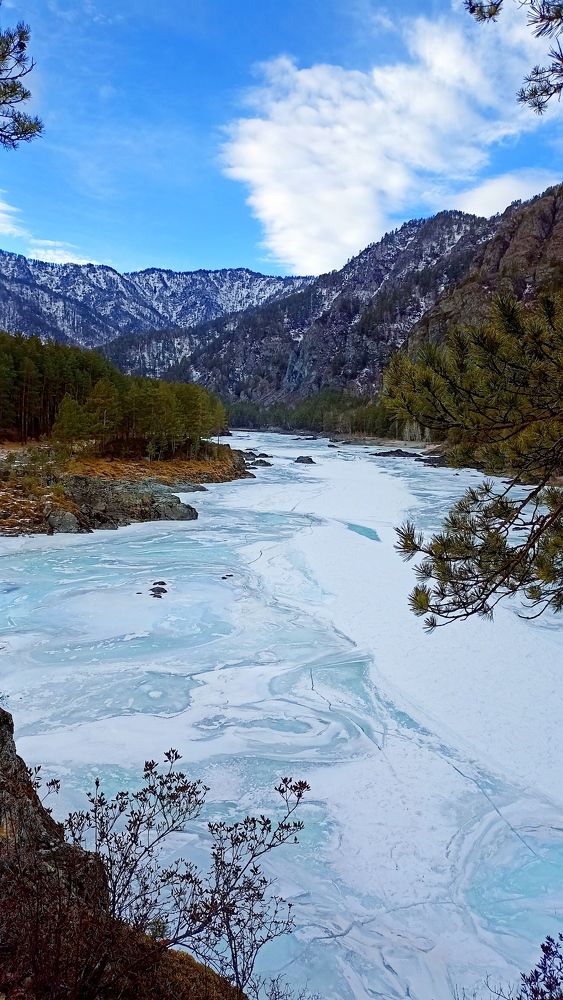 Зима в горном Алтае.