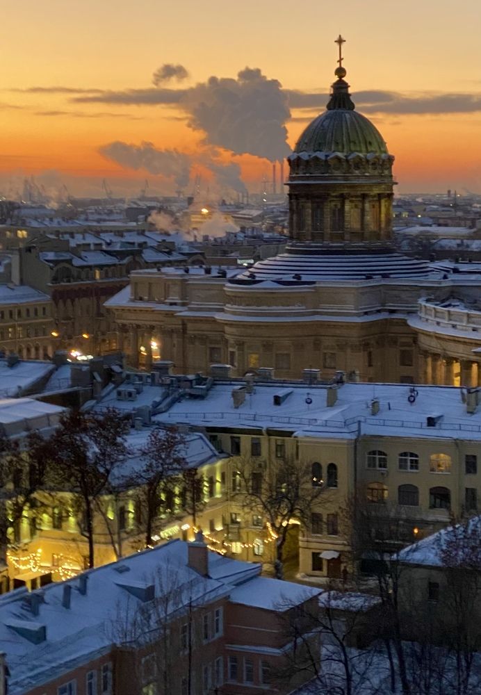 Морозные закаты Петербурга