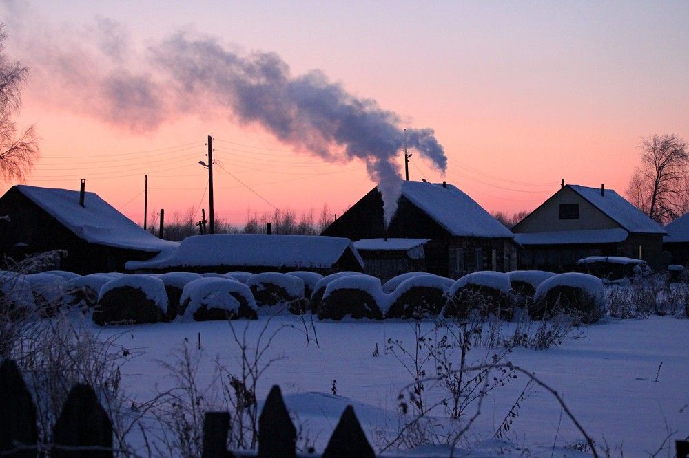 Вече в деревне.