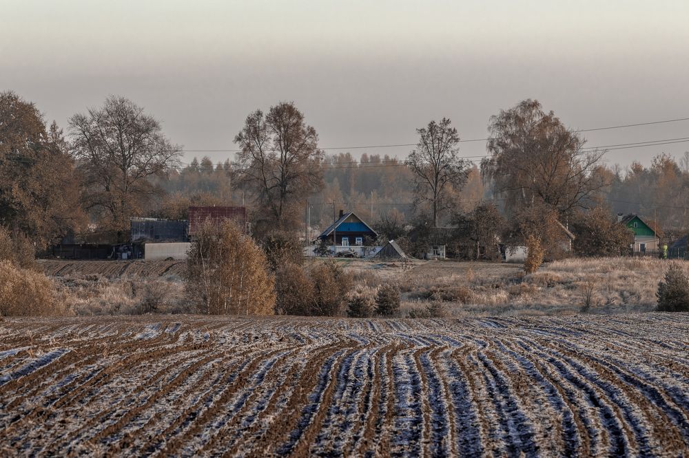 Деревенька - колхозница