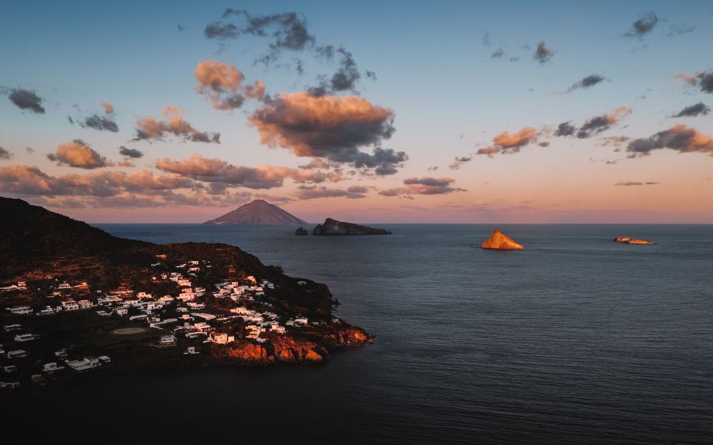 Sunset on Panarea Island