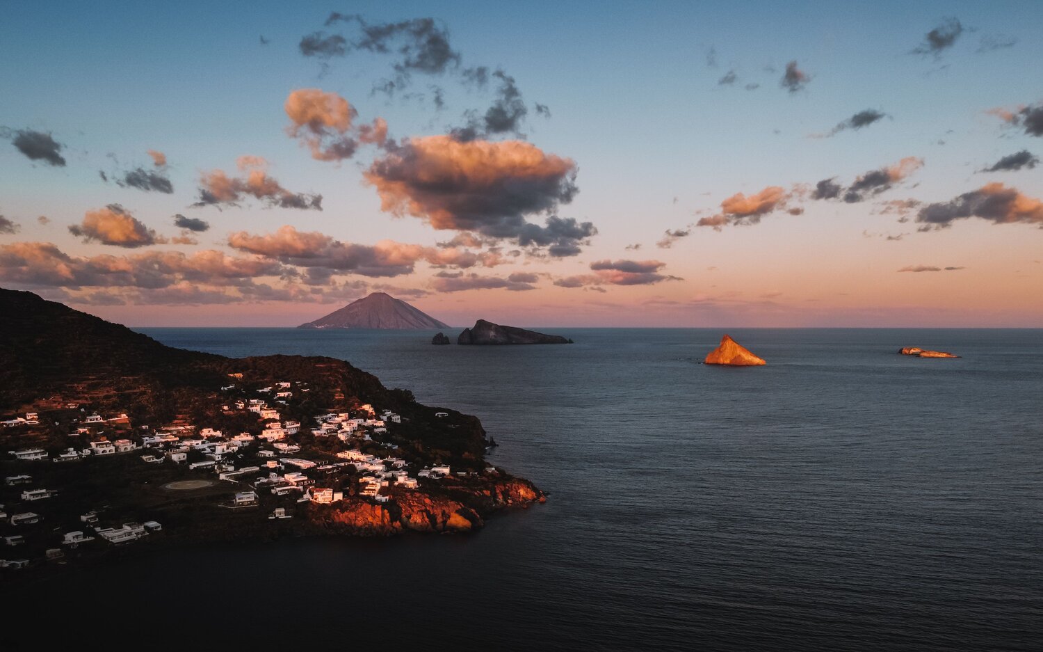 Sunset on Panarea Island