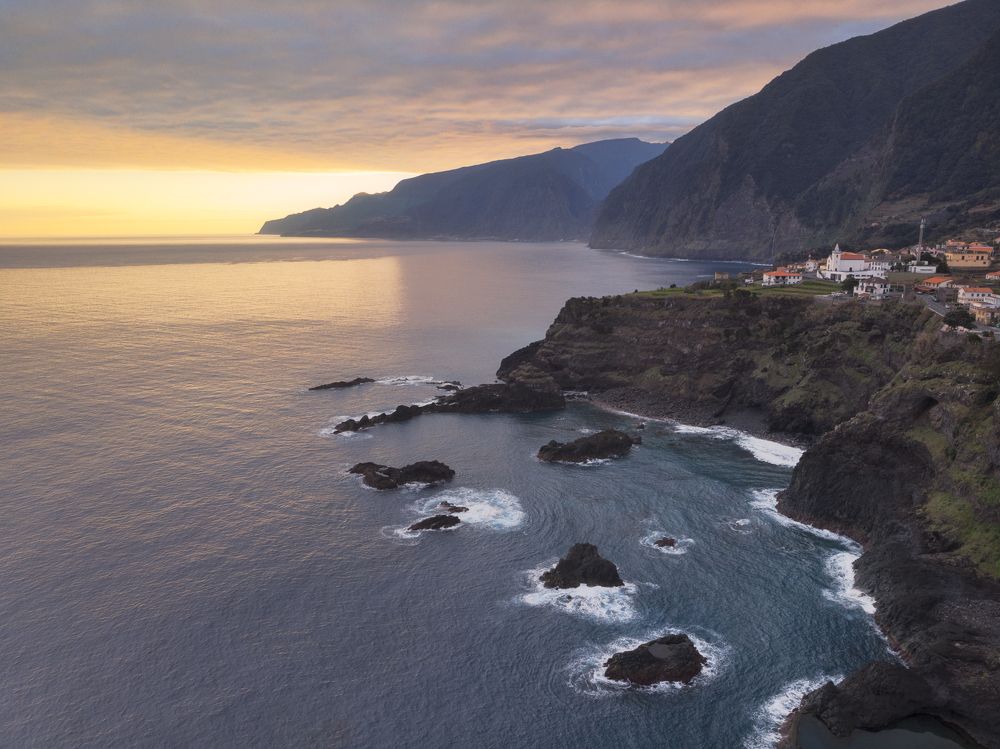 Seixal sunrise aerial