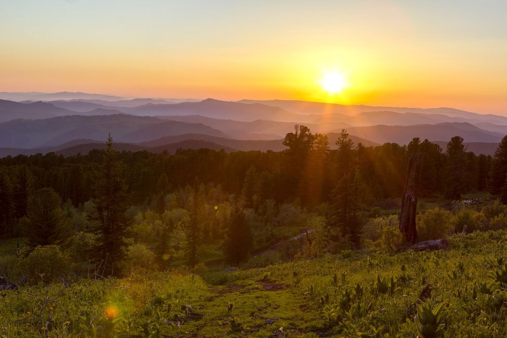 Закат в горах