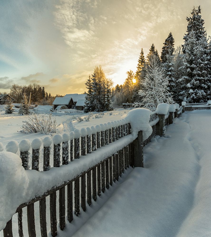 Зима в деревне...