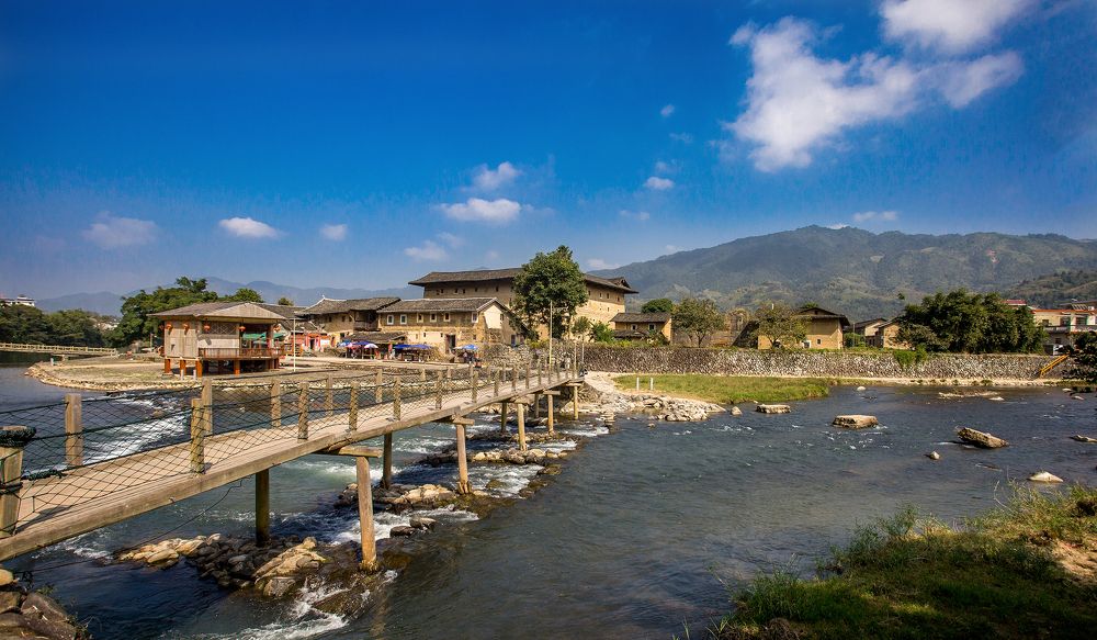 Сельский пейзаж в провинции Фудзянь