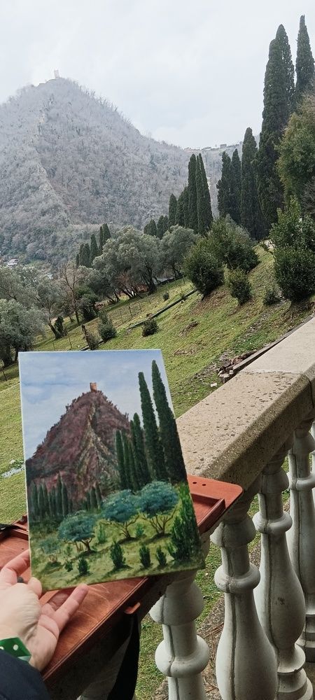 Пленэр в горах/Plein air in the mountains