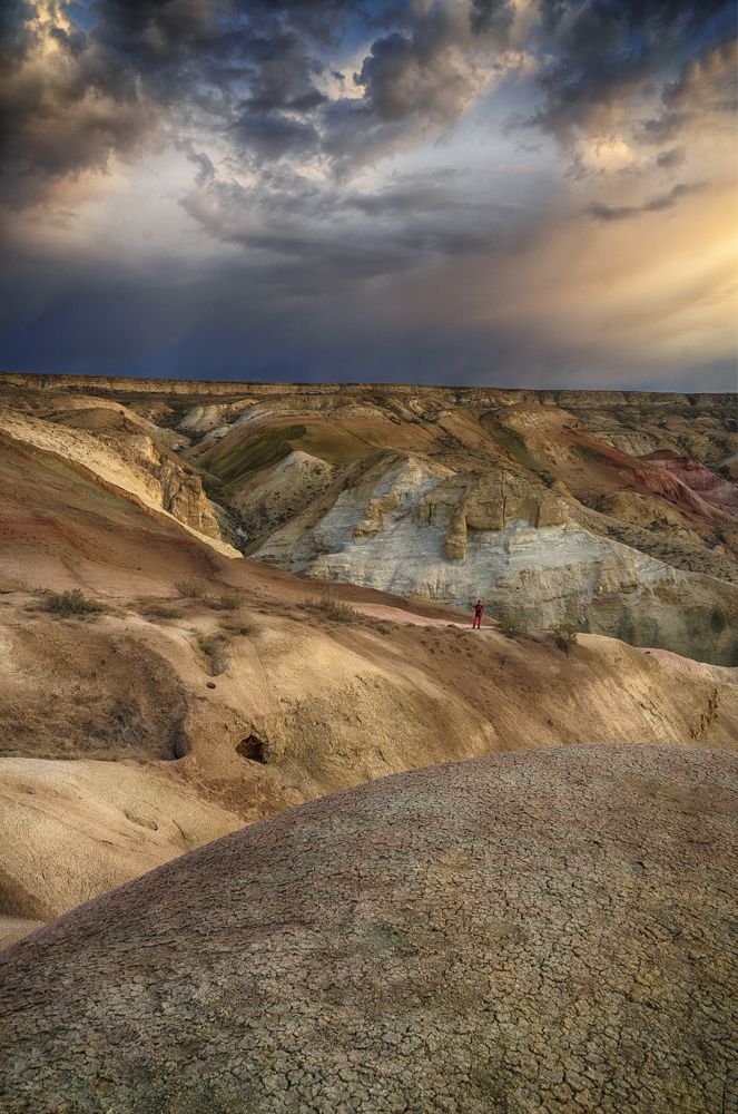 Colorful hills at sunrise