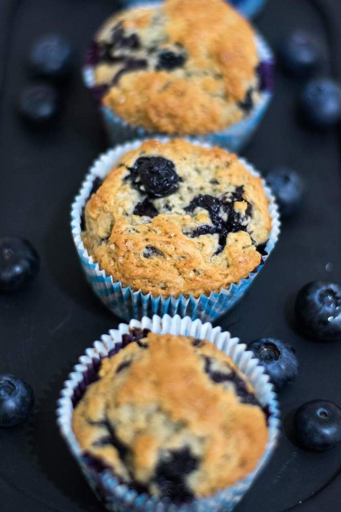 Маффины с голубикой)