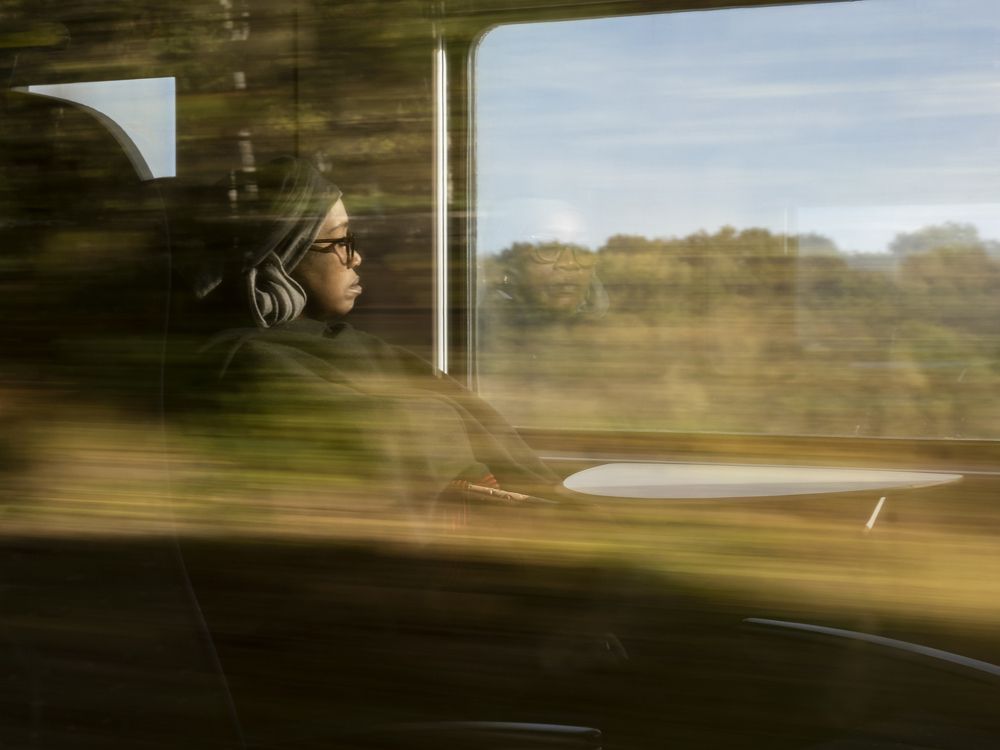 La donna sul treno per Dinant.
