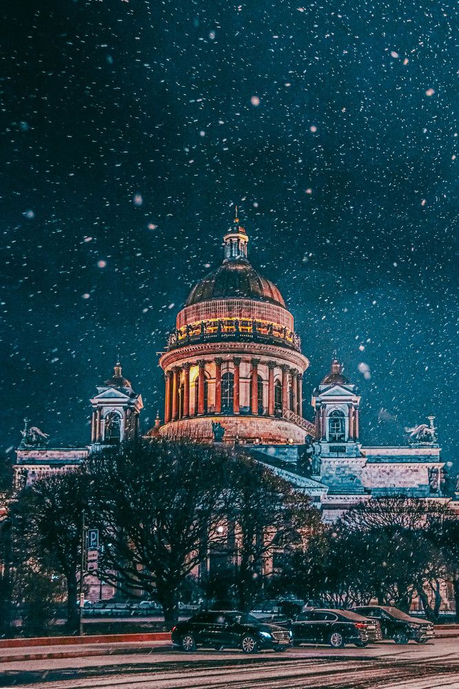 Warming light in a snowstorm